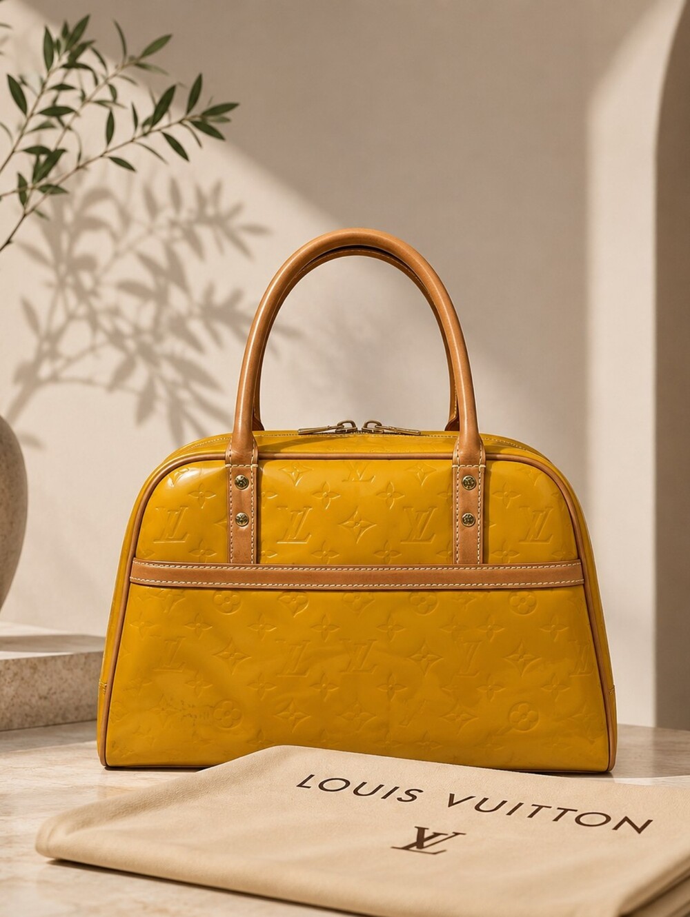 Louis Vuitton Monogram Vernis Tompkins Bowler Bag